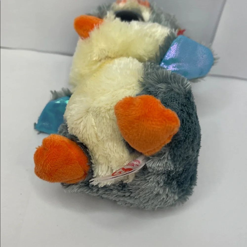 Ty Gray and Orange Penguin Plush Toy beanie boo